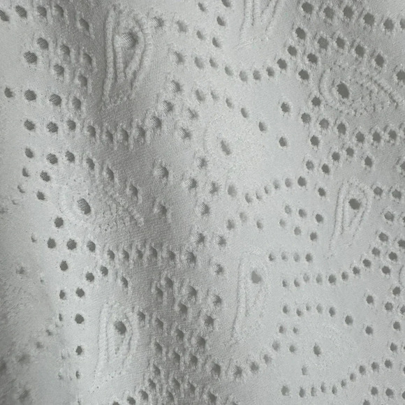 MICHAEL Michael Michael Kors Women's Julia Eyelet Mini Dress Medium White - Picture 10 of 11